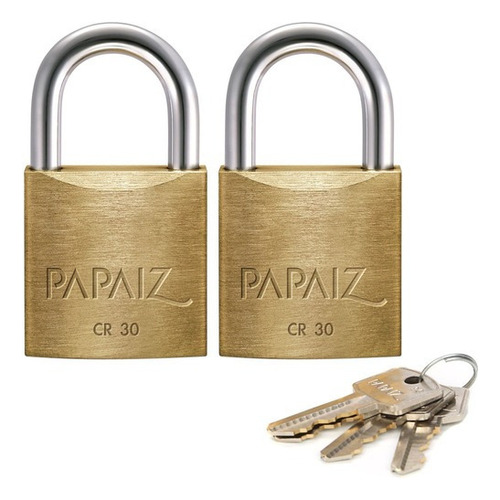 Cadeado Twin Pack 30mm 2 Peças Papaiz