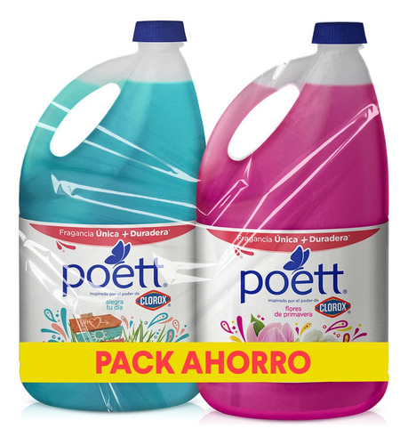 Pack Poett Limpiador Aromatizante 2 Un X 4lts