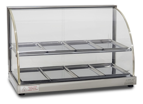 Estufa W Vitrine Para Salgados Dupla Curva 8 Bandejas Titã
