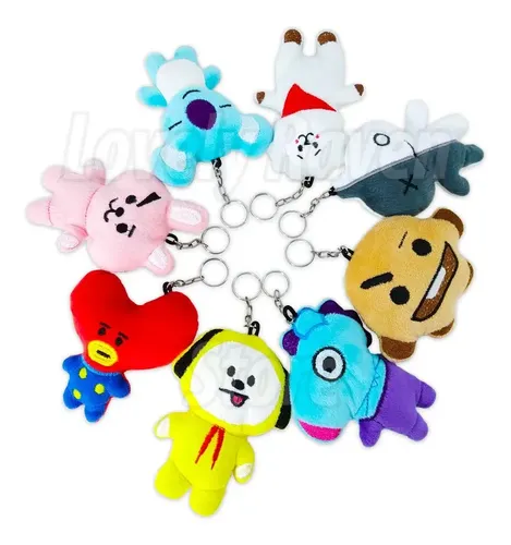 Conjunto De 8 Chaveiros Bt21 / Bts Pelúcia Kpop Bangtan | MercadoLivre