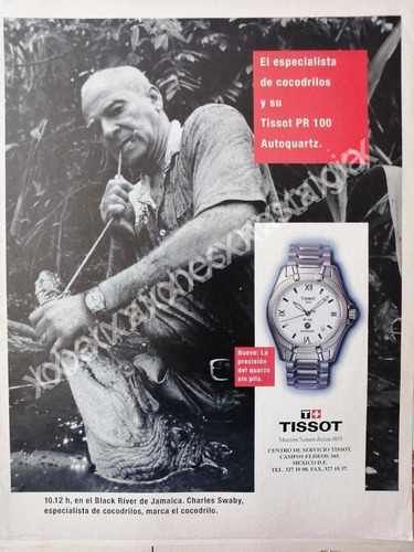 Cartel Retro Charles Swaby Y Relojes Tissot 1997