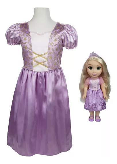 Muñeca Rapunzel Disney 36 Cm Con Vestido Para Niña Original