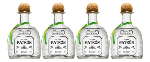 Pack De 4 Tequila Patrón Blanco Silver 700 Ml