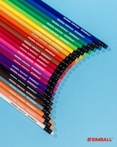 Imagen 3 de 6 de Lápices De Colores Borrables Largos X 24 Colores Simball