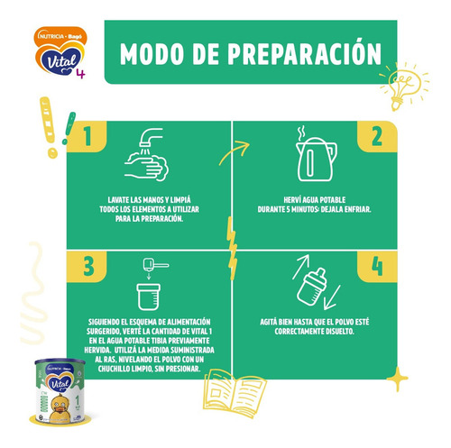 Leche En Polvo Vital 1 Nutricia Bago Pouch X 1000 Gr Sabor Original