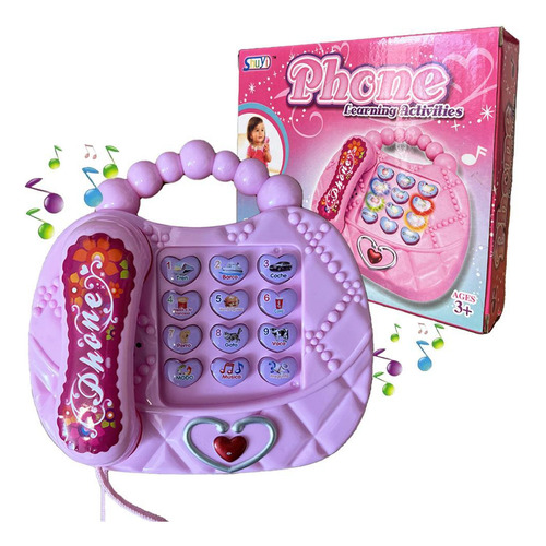 Telefone Musical Infantil Brinquedo Educativo Luzes E Som