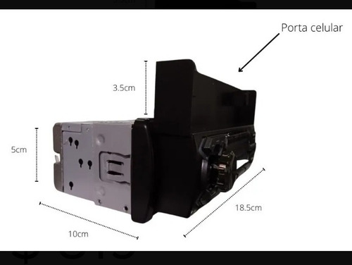 Estereo Porta Celular. Coustic. Co-smart7bt. Un Din. 2xusb.