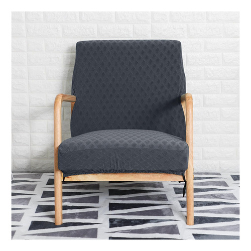 Cubierta De Silla De Brazo De Madera Decoración Gris Oscuro