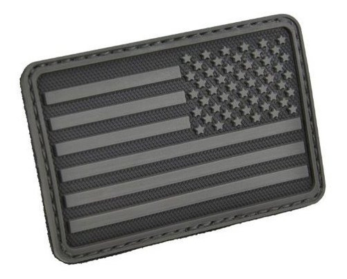 Bandera De Estados Unidos Peligro Goma 3d Velcro Moral Patch