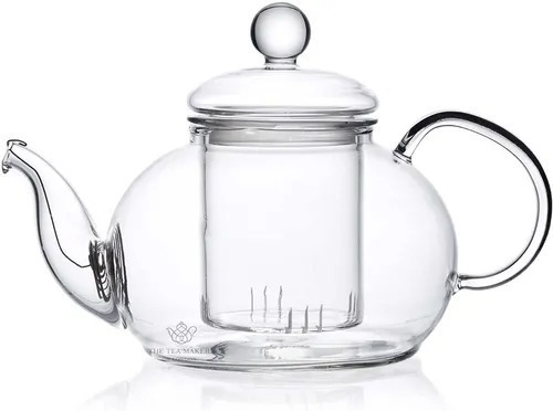 Imagen 1 de 6 de Tetera, Pava De Vidrio Con Infusor Y Tapa En Caja 800ml