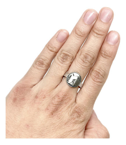 Anillo Escalador Trekking Montaña Plata 925 Plata 925 C - Grande Plata 925