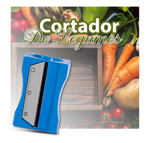 Descascador Modelo Apontador Frutas Legumes Azul Espiral