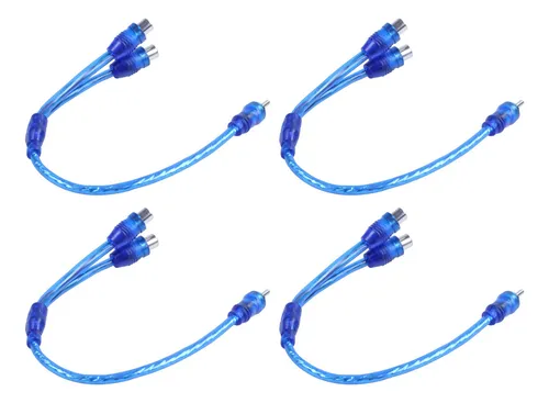 comprar 4 Cables Adaptadores Rca Phono Y, 1 Macho A 2 Hembra