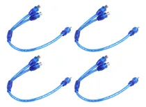 Comprar 4 Cables Adaptadores Rca Phono Y, 1 Macho A 2 Hembra