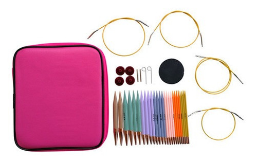 Imagem 2 de 11 de Agulha De Tricô Intercambiável Knit Pro Metal Circular 26pcs
