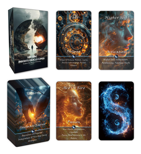 Juego De 68 Cartas De Oracle Cards Yin And Yang Karma Connec