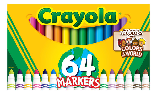 Marcadores De Líneas Anchas Lavables Crayola Con Colores Del