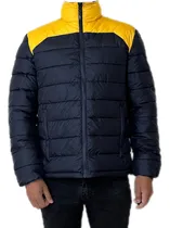 Comprar Chamarra Bomber Kenneth Cole Azul Con Amarillo
