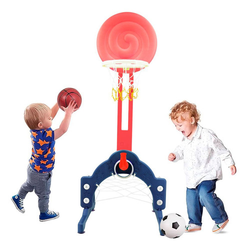 Tablero Aro Basketball + Base + Red + Pelotas +juego Anillos