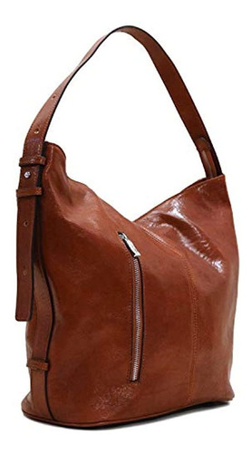 Bolso De Piel Marrón Para Mujer, Marca Floto