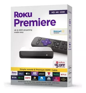 Roku Premiere 3920 Estándar 4k Hdr Negro