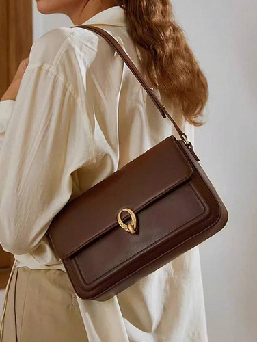 Bolso Bandolera Tipo Baguette De Piel Sintética Para Mujer