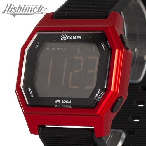 Relógio X-games Masculino Digital Xgppd111 Pxpx Quadrado Red