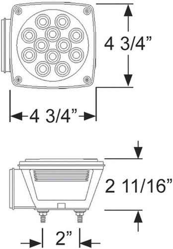 Blazer C7423 Cuadrado Led Sumergible Remolque Juego De Luces