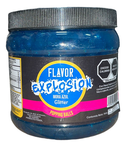 Perlas Explosivas Mora Azul Glitter - 1kg- Flavor Explosion