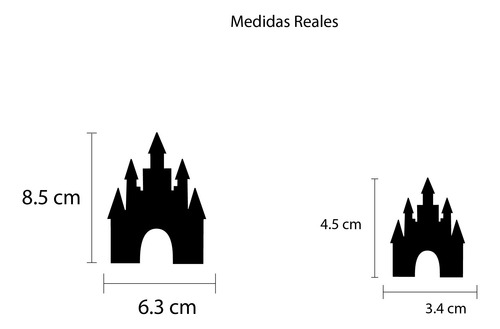 Vinil Decorativo Planilla Castillo Princesa 50 Pz Pegatinas