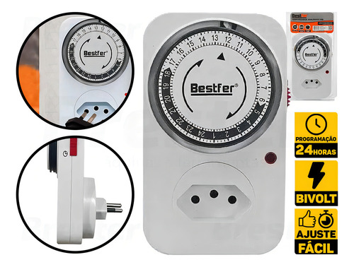 Temporizador Analógico 24h Bivolt Bestfer