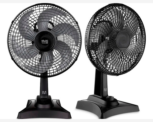 Ventilador Multilaser Baixo Consumo Preto 3 Velocidades 55w