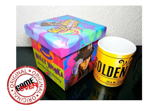 Taza La Fabrica De Chocolate, Con Caja De Madera Game Over