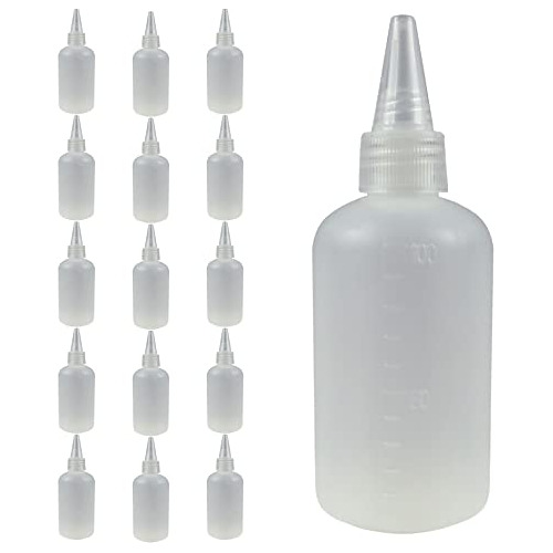 Paquete De 16 Botellas Exprimibles De Plástico De 3 On...