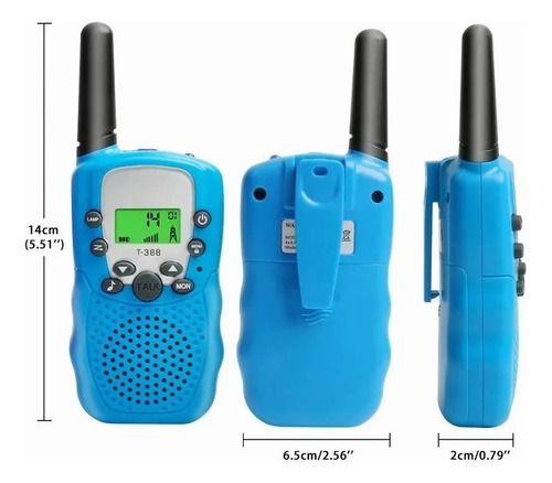 Set 2 Radio Walkie Talkie Para Niños Con Alcance De 5km