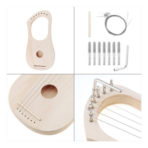 Origlam Lyre Harp Kit De Bricolaje De 7 Cuerdas, Haga Su De