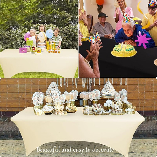 Mantel Rectangular Elástica Para Bodas En Restaurantes 6ft