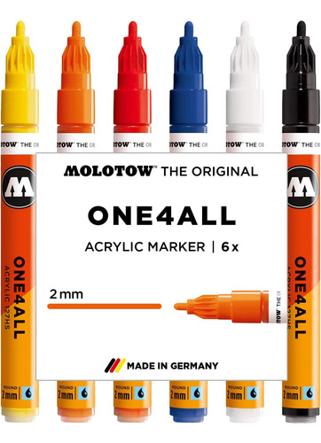 Molotow One4all 127hs Acryl Marker Basic-set 1 (2,0 Mm Und 6