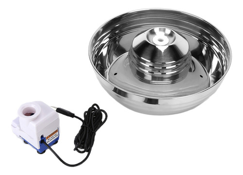 Fuente De Agua For Gatos De 2 Litros, Acero Inoxidable, Fue