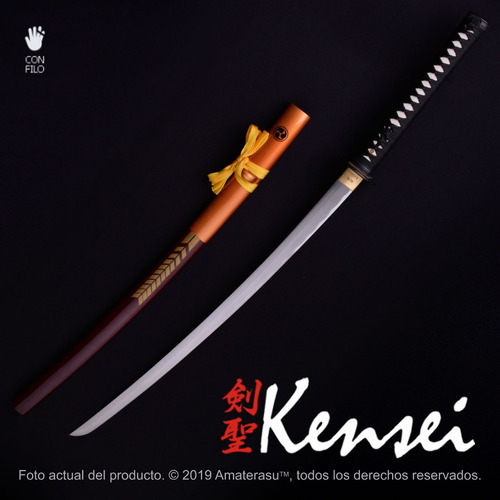 Imagen 2 de 10 de Katana Samurai Kensei 47 Ronin Trigo Acero 1045 Full Tang