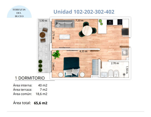 Venta Apartamentos Puertito Del Buceo A Una De Rambla. 1 Dormitorio.
