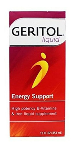 Geritol Liquid Energy Support B-vitaminas 12 Oz