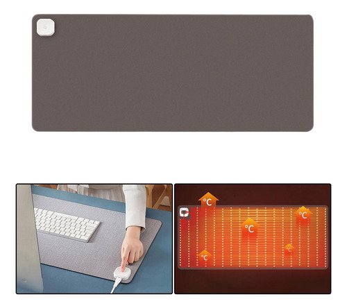 Alfombrilla De Escritorio Calefactable Gris Oscuro