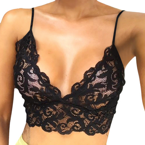 Mujer Lencería Corsé Encaje Flores Bralette Bralet Sujet [u]