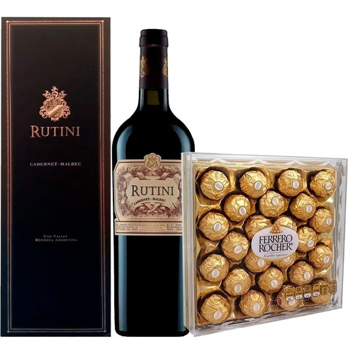 Vino Rutini+ Ferrero Rocher X24 Dia Enamorados San Valentin 