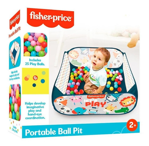 Piscina De Pelotas Fisher Price Portatil Diseño Calidad