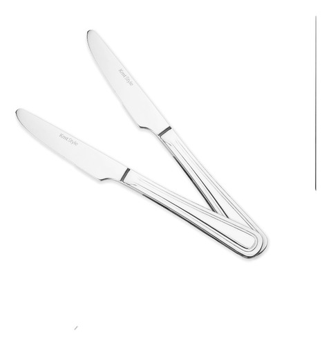 Set De 2 Cuchillos De Fruta Acero Inox Sofia 19.8 Cm Color Plateado
