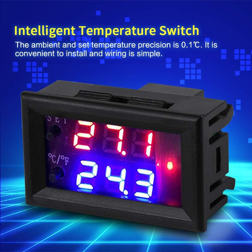 Controlador De Temperatura, Dc12v 20a Relé Pantalla Digital