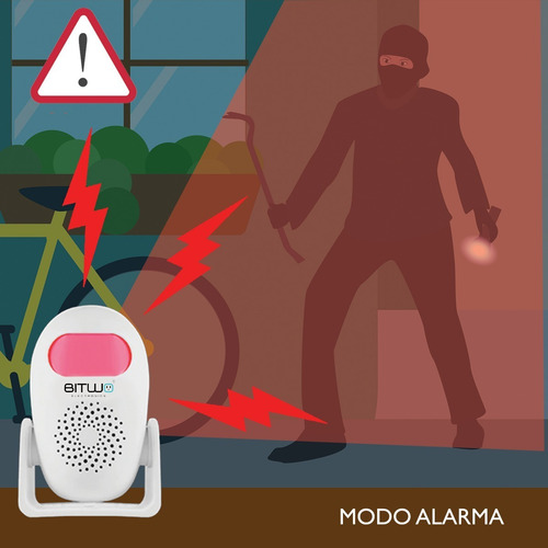 Sensor Movimiento Alarma Presencia Timbre Intruso | Bitwo M1