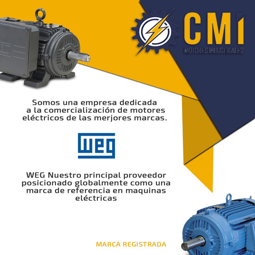 Motor Monofasico 1 Hp Baja (4 Polos) Brida C Flecha Larga